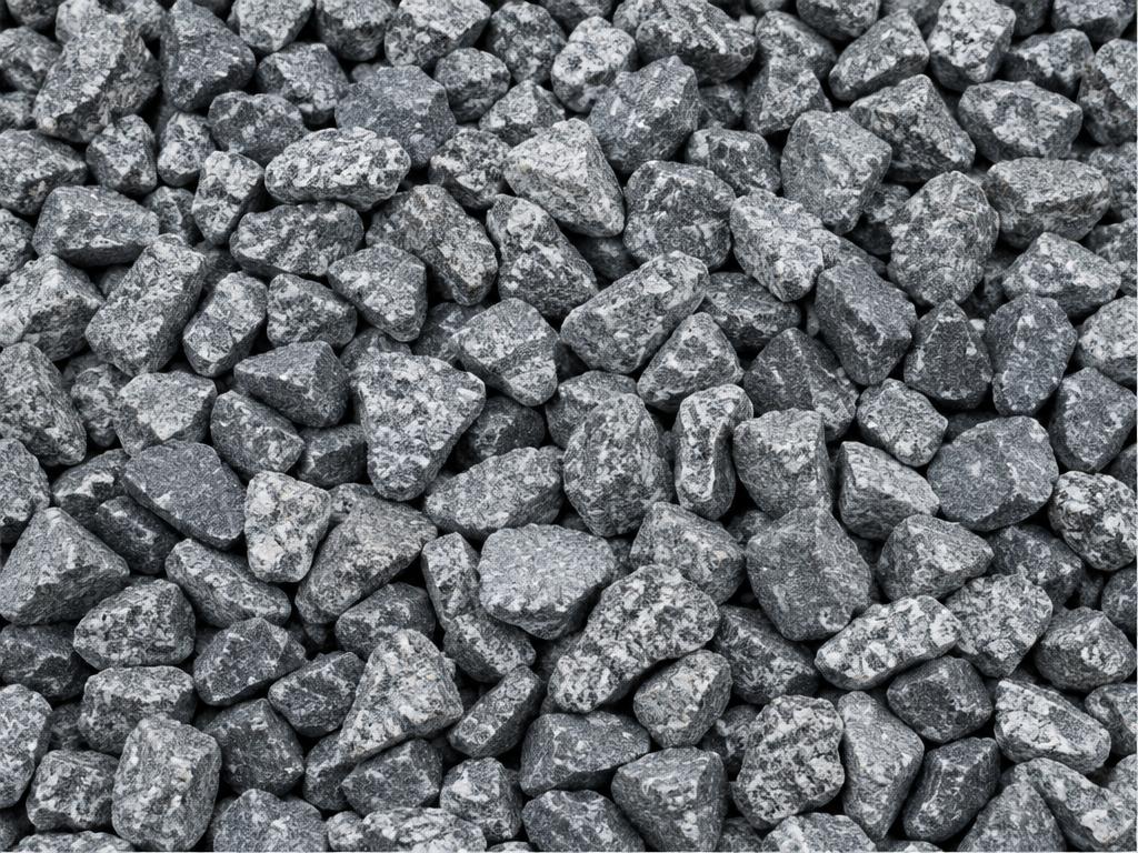 Clean angular No. 67 granite aggregate graded from three-eighths to three-quarter inch